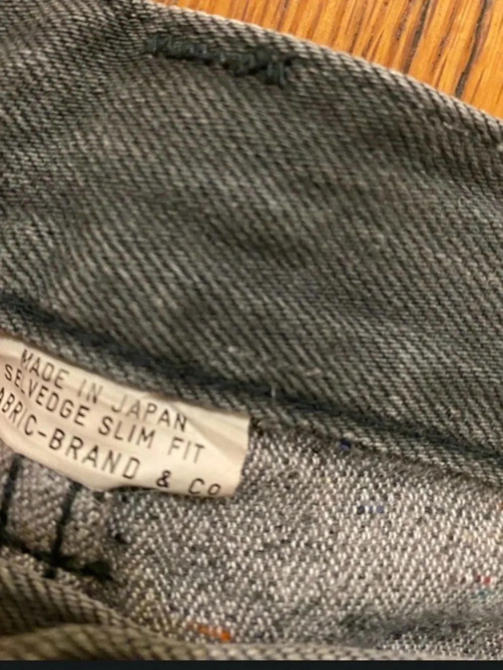 Fabric Brand Japan Selvedge Denim Jeans Slim Straight Dry Gray Japan 🇯🇵 Sz 30x34
